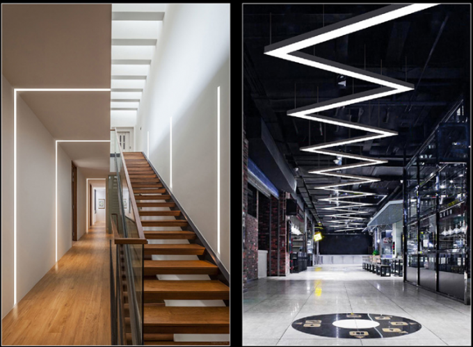 Mordern que pendura a iluminação linear suspendida do diodo emissor de luz, luz do escritório do diodo emissor de luz